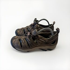 KEEN Brown Waterproof Lace-up Hiking Shoes Womens Size 9 Comfort Walking